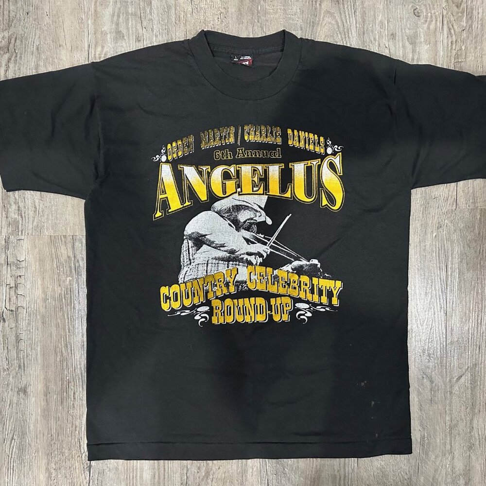 Vintage 1996 Charlie Daniels Angelus Country Celebrity Round-Up T-Shirt - Large
